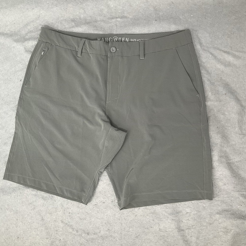 Hang Ten Men's Shorts Sz 40 Light Grey Pockets Sporty Golf Outdoors Hiking Beach